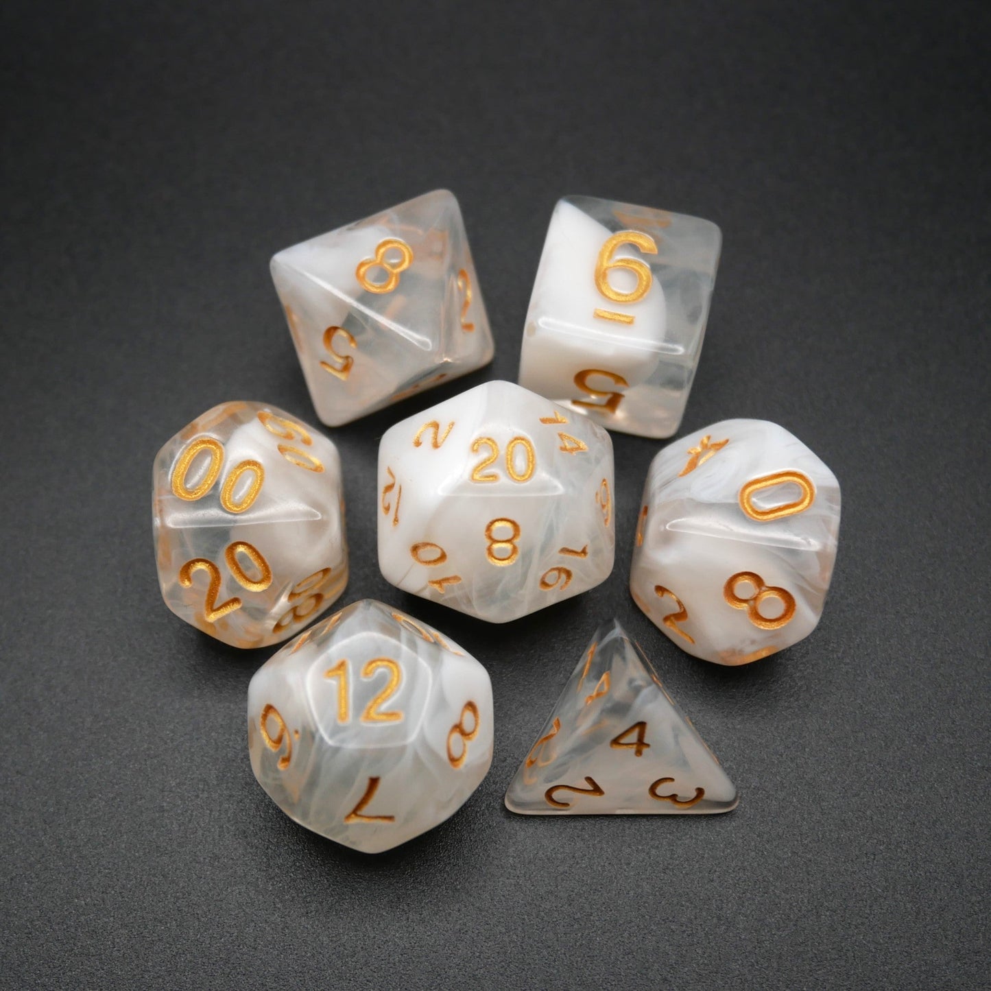 Lost Memories - 7 Piece DnD Dice Set | Acrylic RPG Gaming Dice