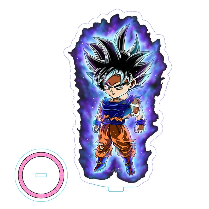 Anime Peripheral Standee Dragon Ball Sun Wukong Ya Wood Tea Destroyer Friza Double-Sided Acrylic Decoration Table Height about 15cm 2 pieces