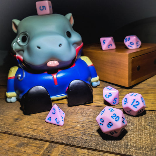Cotton Candy - 7 Piece DnD Dice Set | Acrylic RPG Gaming Dice