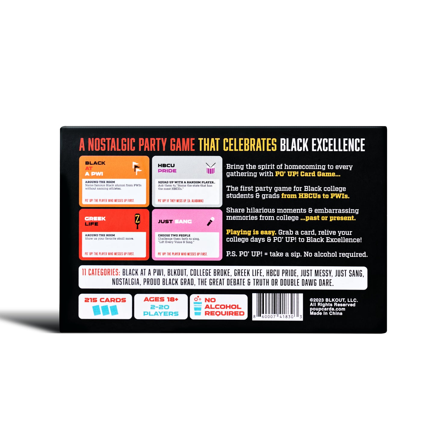 PO' UP! Card Game: College Edition