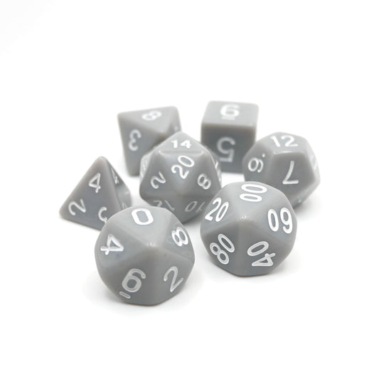Quietus - 7 Piece DnD Dice Set | Acrylic RPG Gaming Dice