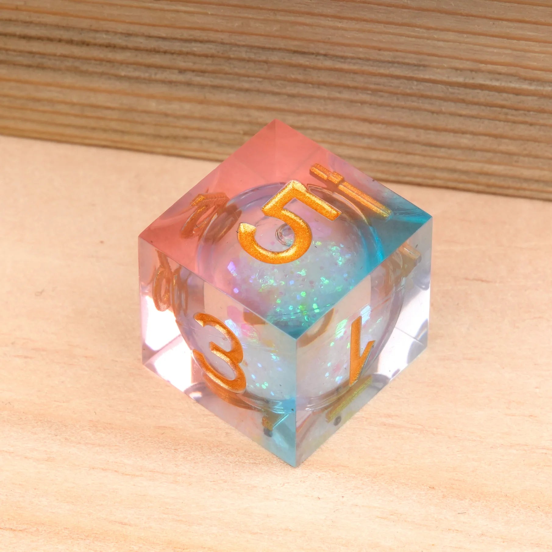 1-7pcs Quick Sand Series DND Solid Resin Dice Set Gold Word Multi-sided Polyhedral Dice for D&D Game COC Role Playing RPG D6~D20