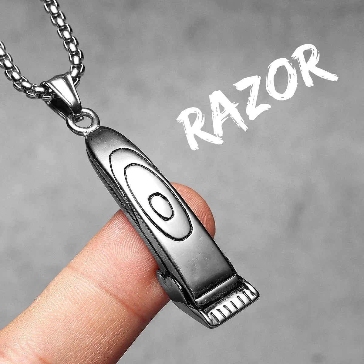 Barber Scissors Shaver Hair Drier Razor Stainless Steel Man Necklaces Pendant Chain For Women Fashion Jewelry Gifts Wholesale