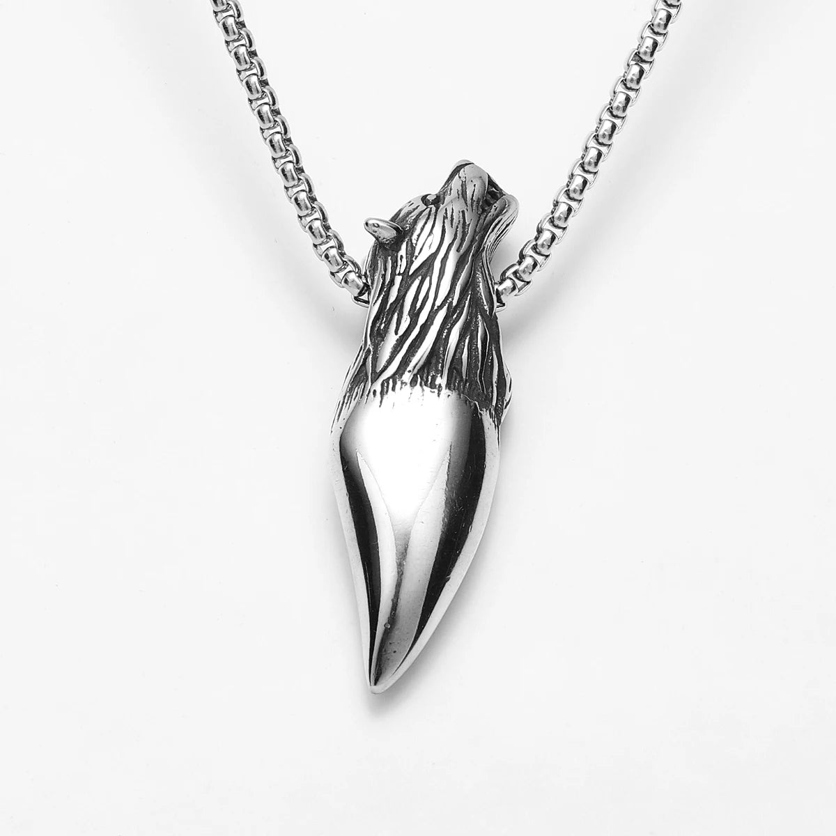 Simple Wolf Tooth Men Necklaces With Pendant Stainless Steel Jewelry For Male Women Punk Hip Hop Accessories Gifts Wholesale
