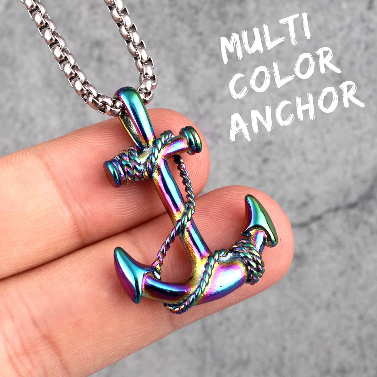 Anchor Sailor Stainless Steel Men Women Necklaces Pendants Chain Vintage Punk Rock Fashion Jewelry Creativity Gift Wholesale