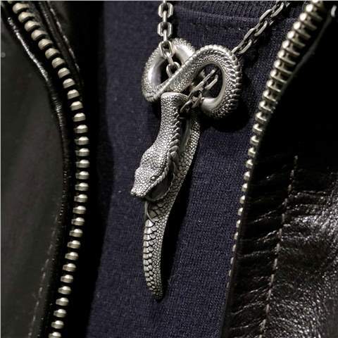 Fashion Simple Compact and Exquisite Animal Crow Raven Eagle Pendant Necklaces for Men Punk Jewelry Gift AL6487-Silver