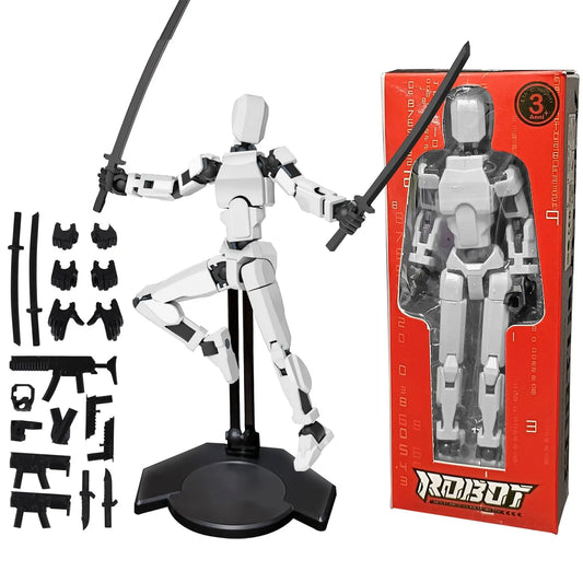 Already Assembled T13 Action Figure with Holder,Titan 13 Action Figure,Lucky 13 Joints Movable Action Figures,Dummy Nova Robot