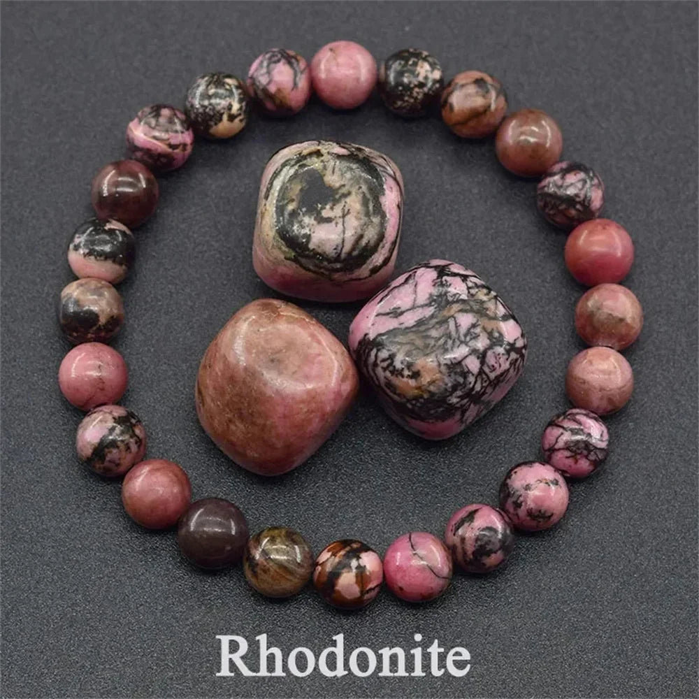 8MM Natural Epidote Zoisite Stone Bead Bracelet Homme Quartz Lava Tiger Eye Bracelet Made of Natural Stone Jewelry for Women