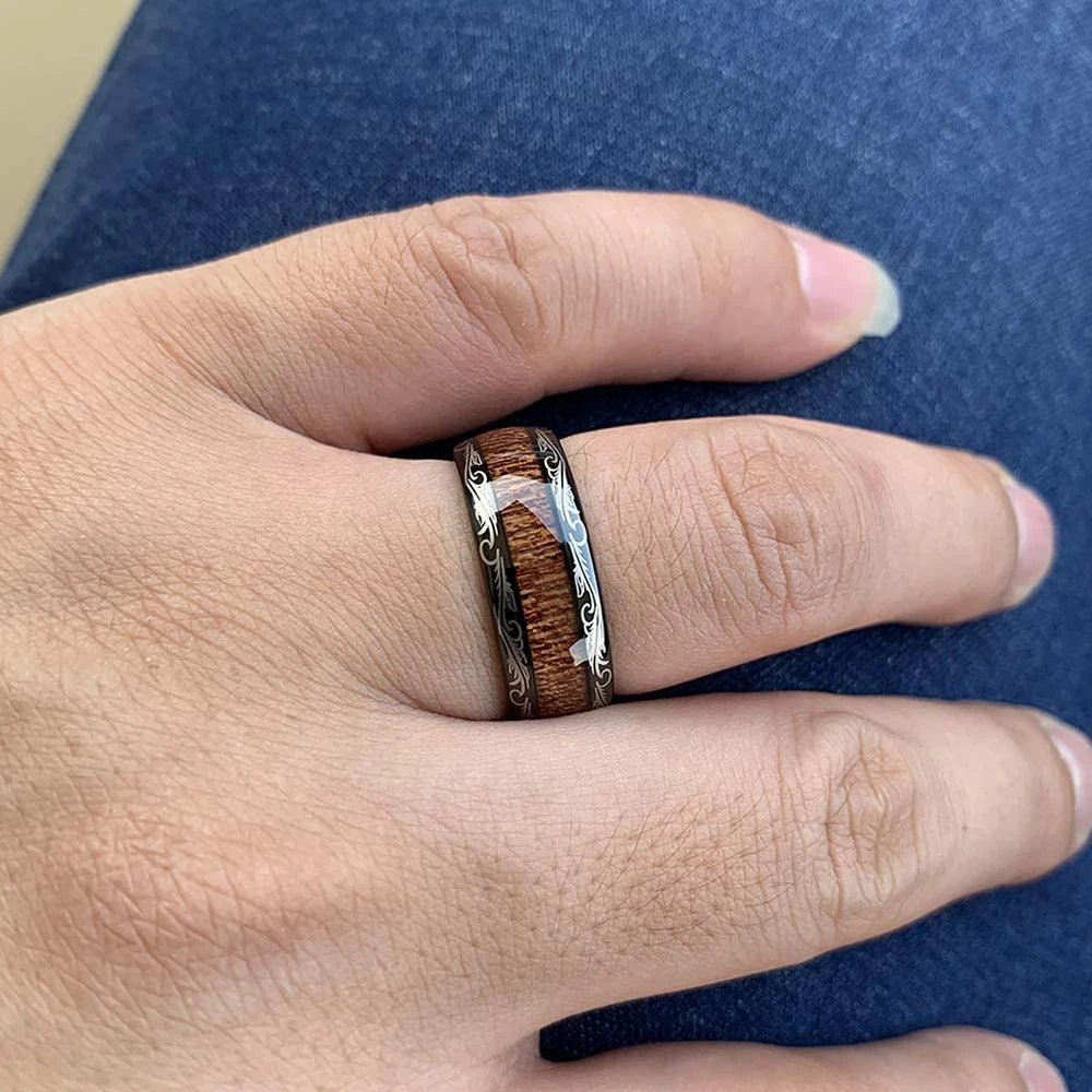 Fashion Viking Tree Of Life Stainless Steel Abalone Shell Rings For Men Odin Norse Viking Rune Rings Retro Amulet Jewelry Gift