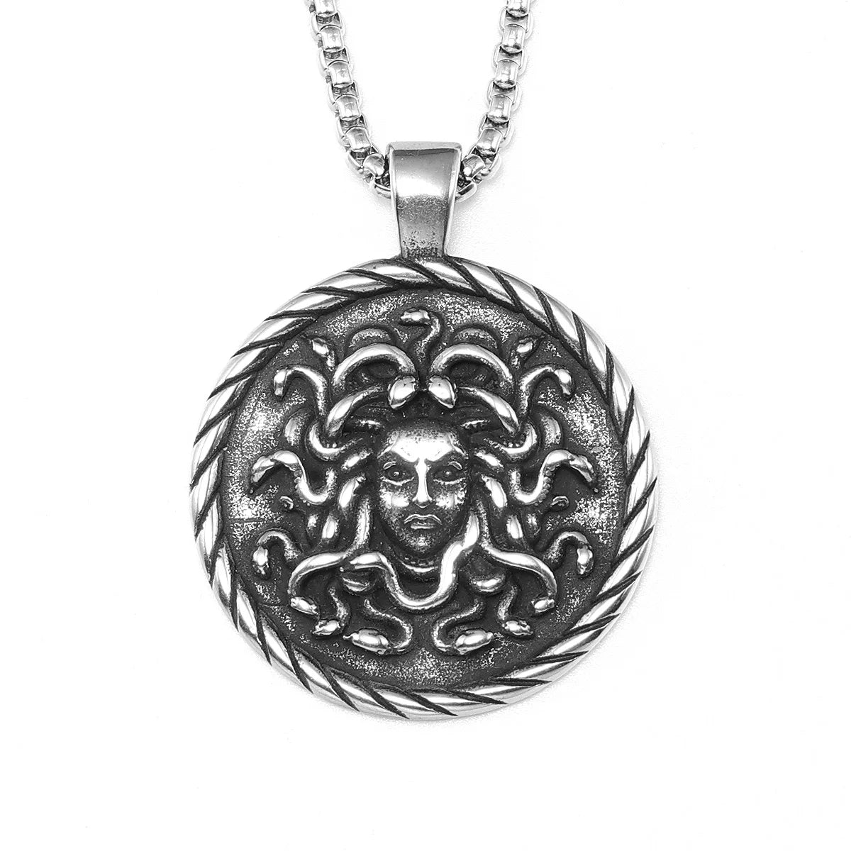 Retro Snake Medusa Stainless Steel Men Necklaces Pendant Chain Punk For Women Fashion Jewelry Gifts Wholesale Dropshiping