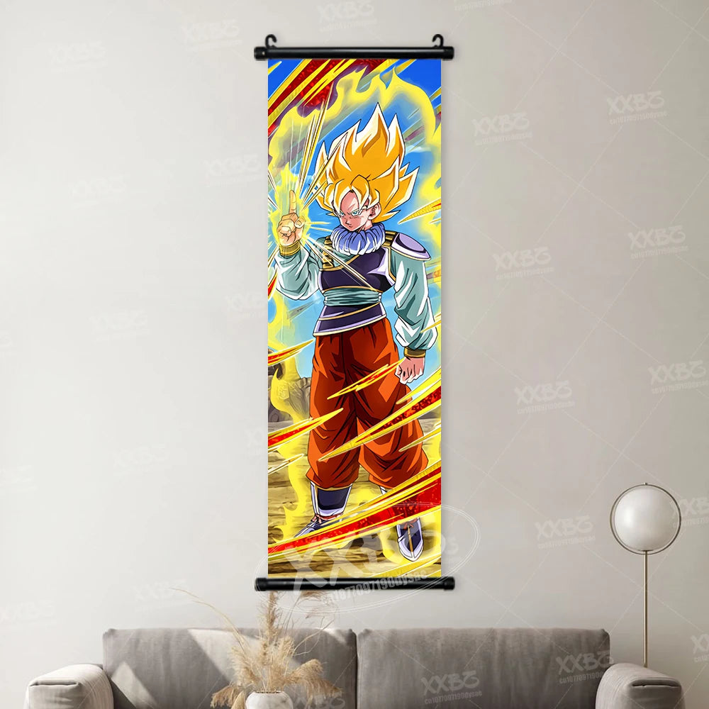Dragon Ball Picture Recoome Anime PosterS Captain Ginyu Scrolls Painting Majin Buu Wall Art Gotenks Home Decor Goku Wallpaper qlz30-40 CHINA