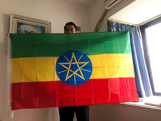 SKY FLAG Ethiopia flag 90X150cm 3x5fts Ethiopia Flag Ethiopian National Flags Polyester hanging banner indoor outdoor home decor