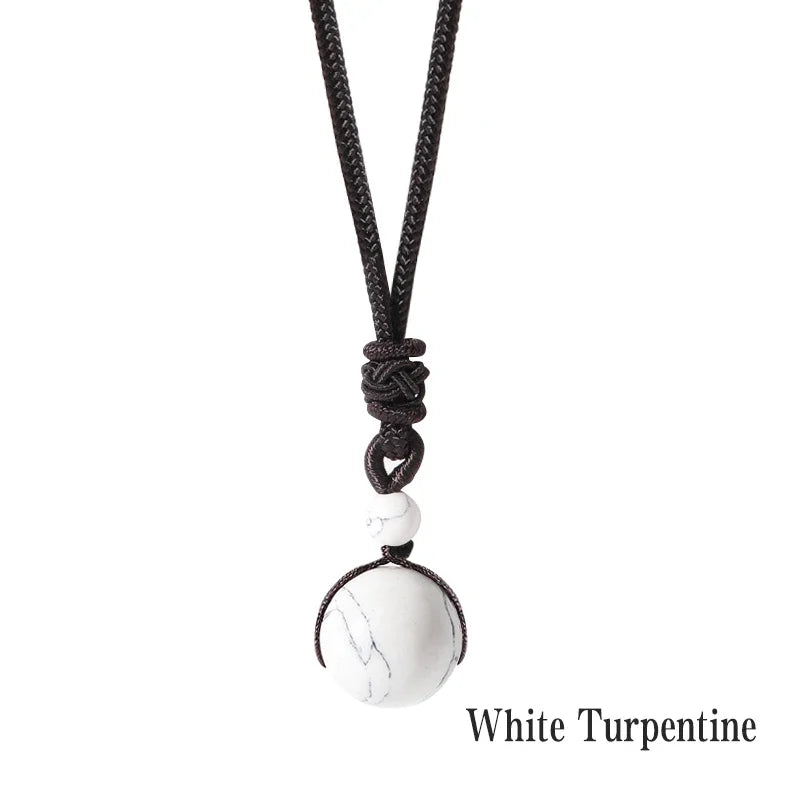 Healing Crystals Necklace Natural Tiger Eye Amethyst Lucky Blessing Protection Chakra Beads Stone Pendant for Women Men