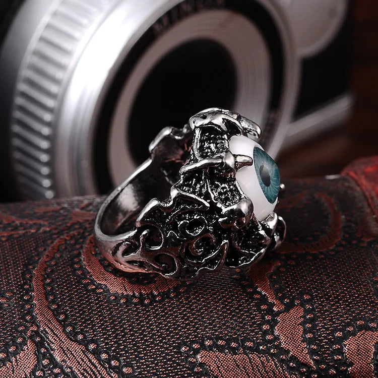 Unisex Women's Men's Punk Eyes Claw Biker Gothic Fashion Ring Size 8 9 10 11  J026