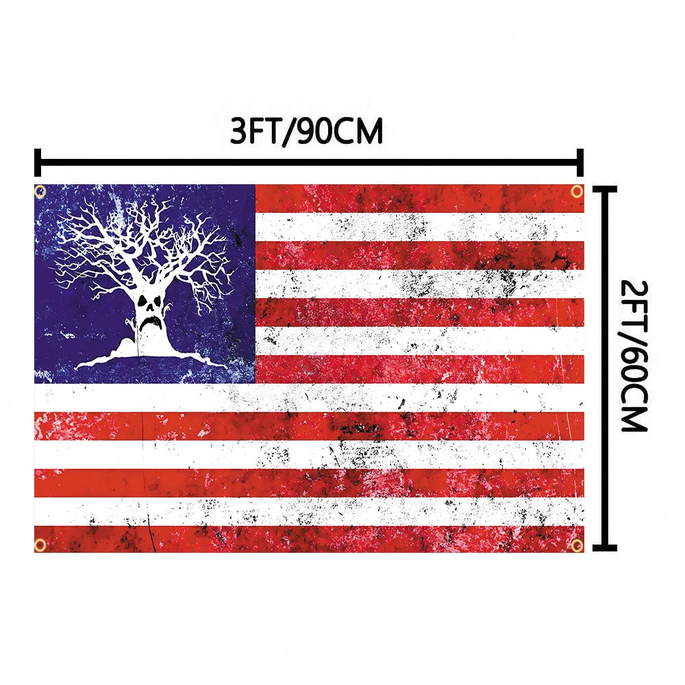 90X150CM Sematary Haunted Mound Harold The Tree Music Art USA Flag Tapestry Wall Hanging Bed Room Bar Aesthetic Room Decor