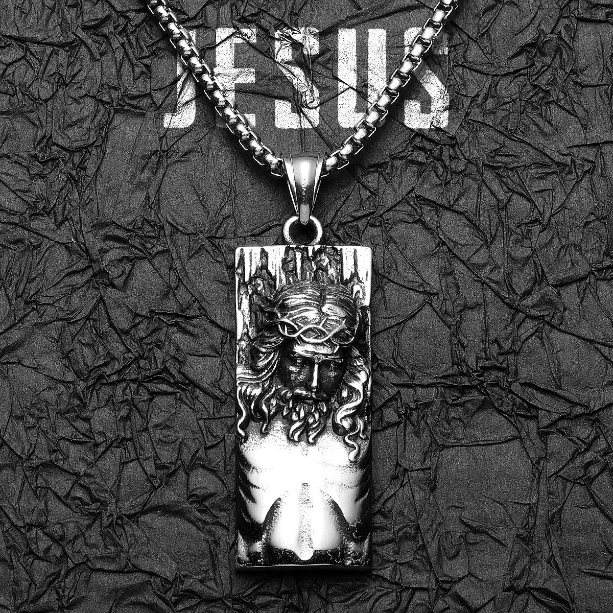 Jesus Retro Powerful Amulets Stainless Steel Men Necklaces Pendant Chain Punk For Women Fashion Jewelry Gifts Wholesale