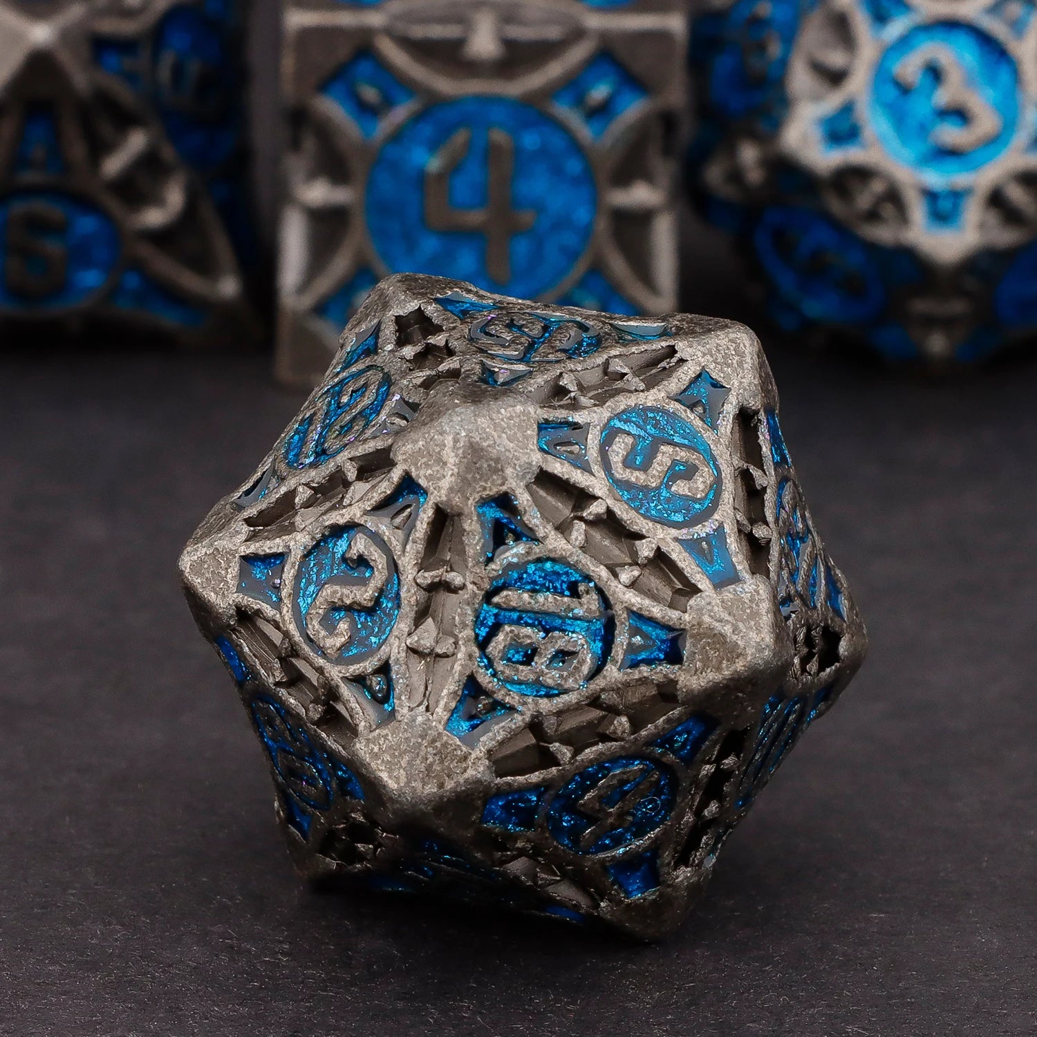 Polyhedral Metal Dice Set DND for RPG D & D Explorers Board Game etc Exquisite Dungeon and Dragon D20 D12,0 D10,0 D8 D6 D4