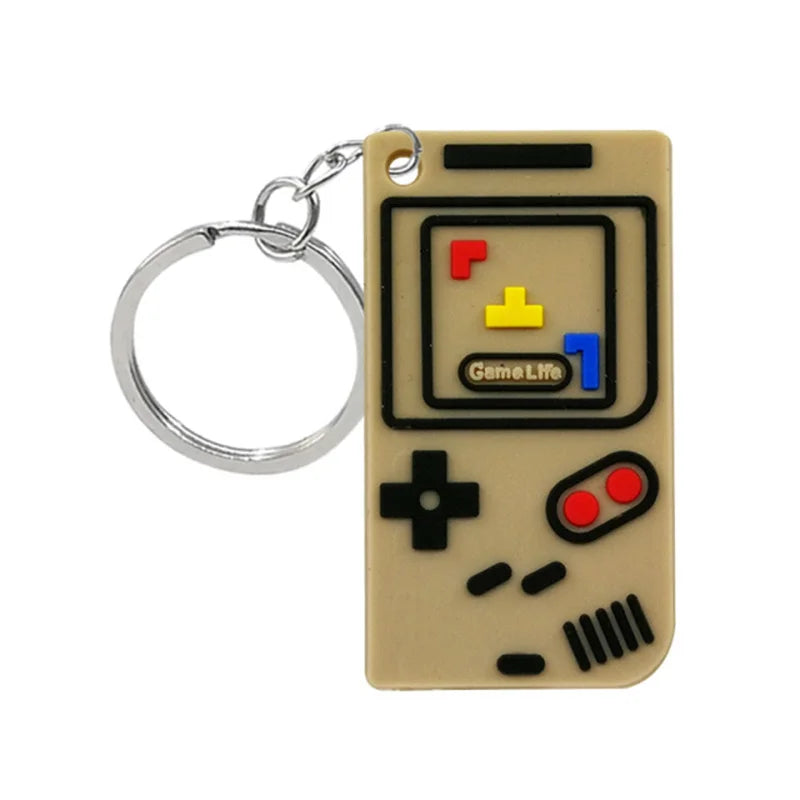 Game Machine Keychain & Keyring Cute Gamepad Boy Joystick Key Chain PS4 Game Console Keychains Bag Car Hanging Ring Accessories y004-43