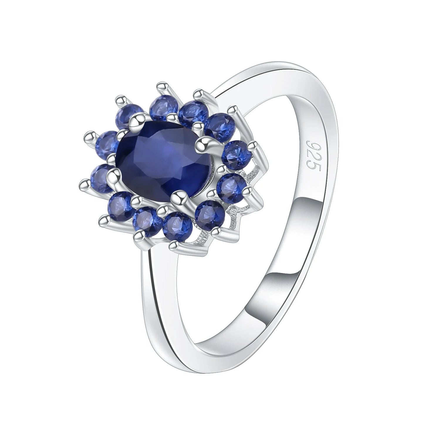 GEM'S BALLET 1.89Ct Natural Blue Sapphire 925 Silver Ring 585 14K 10K 18K Gold Gemstones Vintage Rings For Women Fine Jewelry 925 Sterling Silver Sapphire