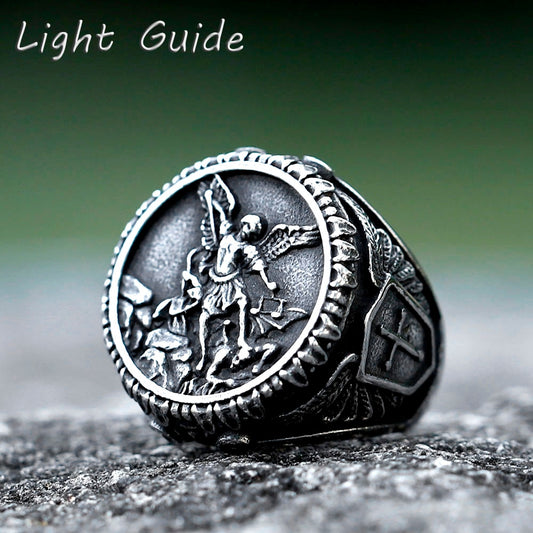 2022 NEW Men's 316L stainless steel rings god knight dragon slayer saint george ring Religion Jewelry Gifts free shipping 13