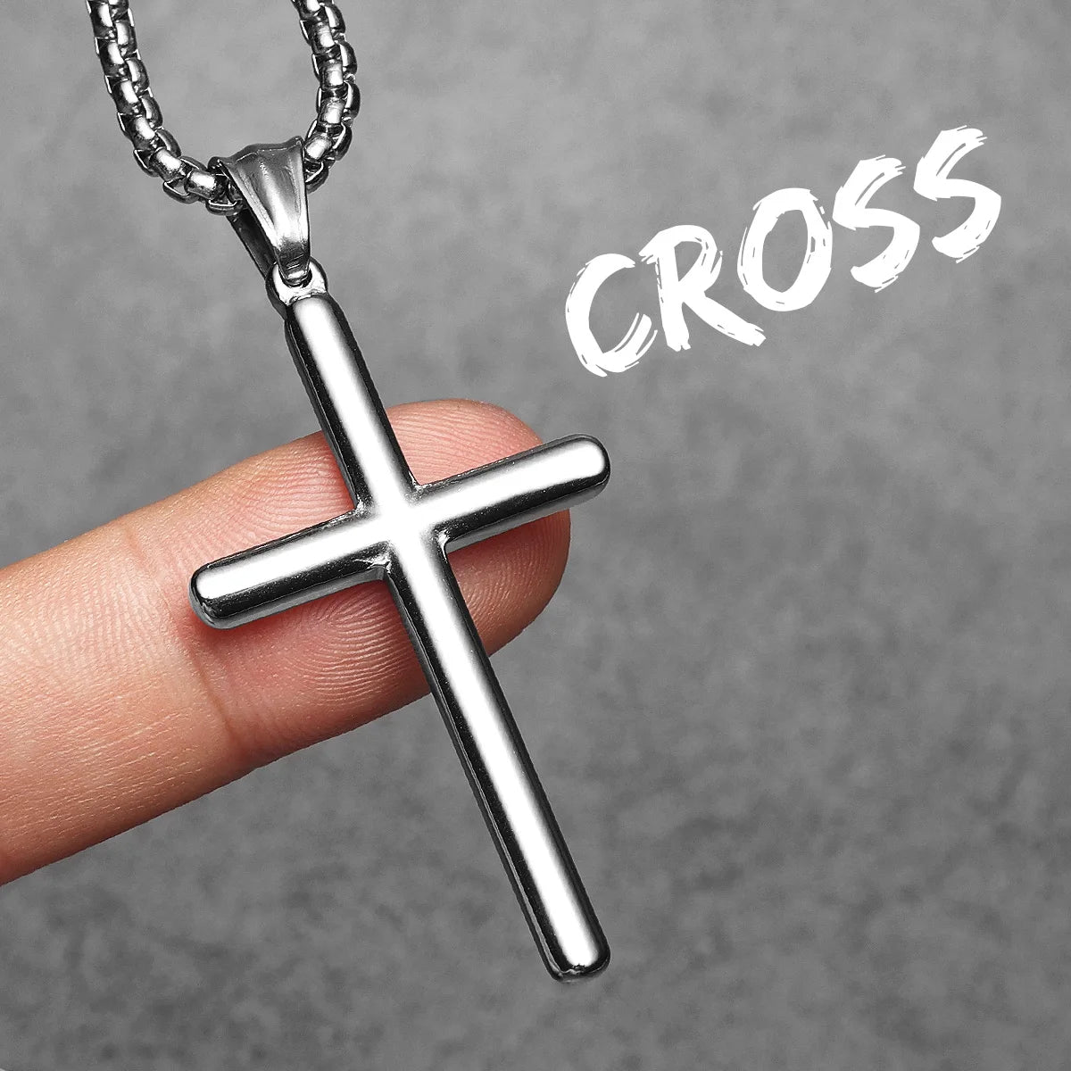 Simple Cross Amulet Stainless Steel Men Necklaces Pendant Chain Punk For Women Fashion Jewelry Gifts Wholesale Dropshiping