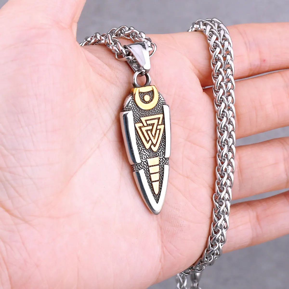Vikings Odin Rune Necklace Various Men's Nordic Vegvisir Valknut Amulet Pendant Stainless Steel Punk Fashion Jewelry Wholesale