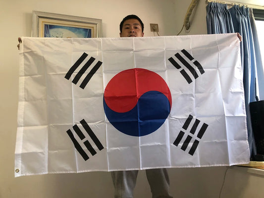 SKY FLAG South Korea flag 90X150cm High Quality Polyester Fabrics hanging Flags South Korea Korean Flag Banner for decoration