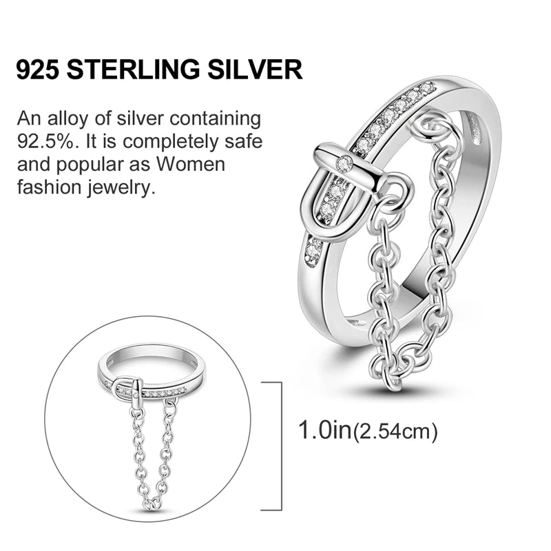 925 Sterling Silver Infinite Love Ring Original Luxury Design Zircon Finger Rings For Women High Quality Wedding Jewelry Gift