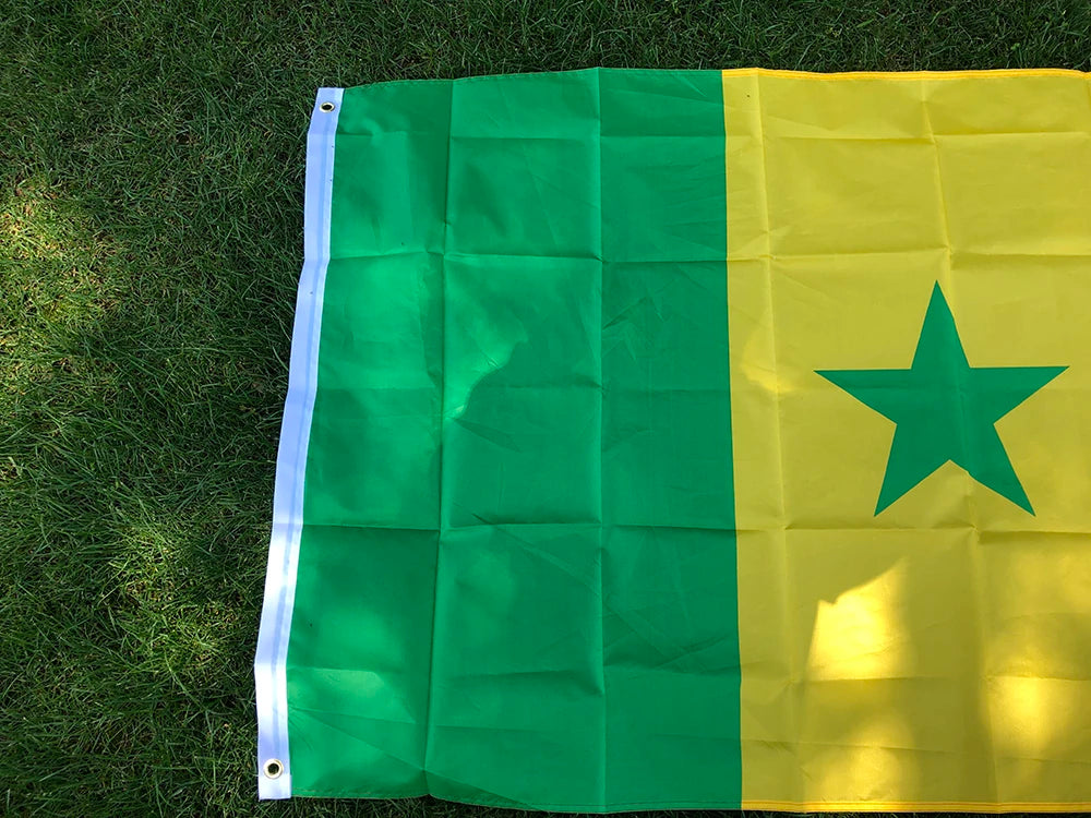 skyflag Senegal flag 90x150cm 3x5 Feet Super Poly football FLAG Indoor Outdoor Senegal Polyester hanging Flags