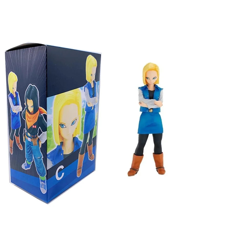 24CM Anime Dragon Ball Z Android 17 18 Figure Android 18 PVC Action Figures Collection Model Toys for Children Christmas Gifts