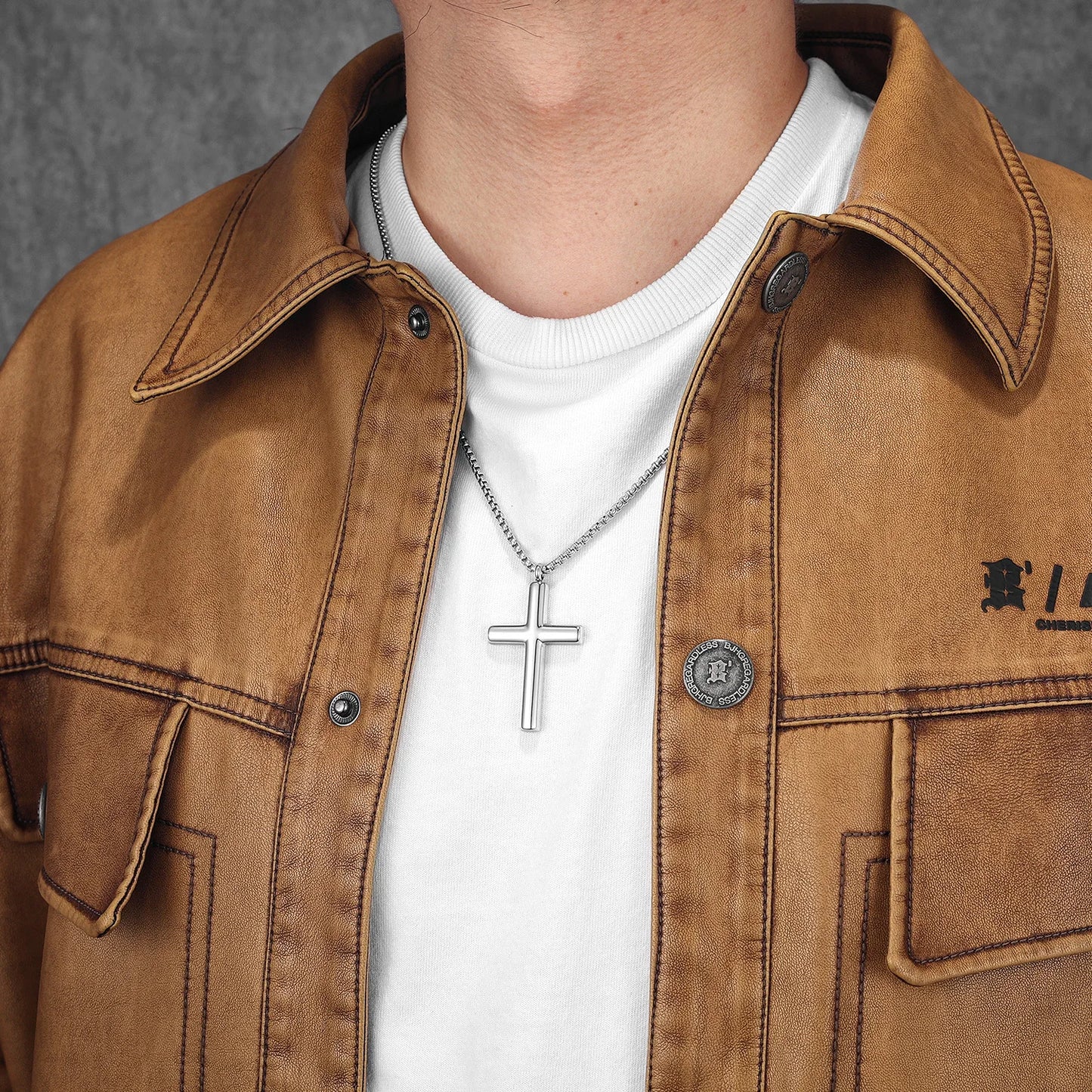 Minimalism Retro Cross Amulet Stainless Steel Men Necklaces Pendant Chain Punk Women Fashion Jewelry Gift Wholesale Dropshiping