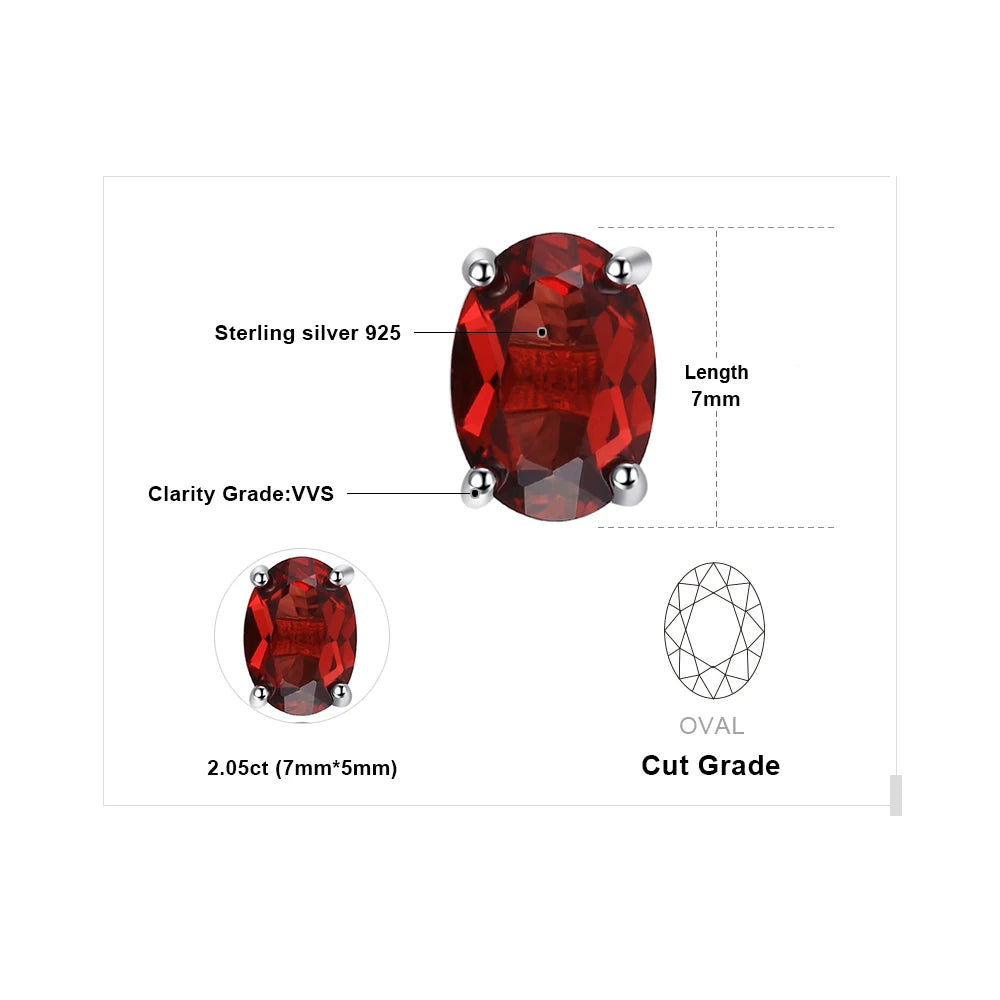 JewelryPalace Rose Gold Yellow Gold Plated Oval Natural Amethyst Citrine Garnet Topaz Peridot 925 Sterling Silver Earrings Woman