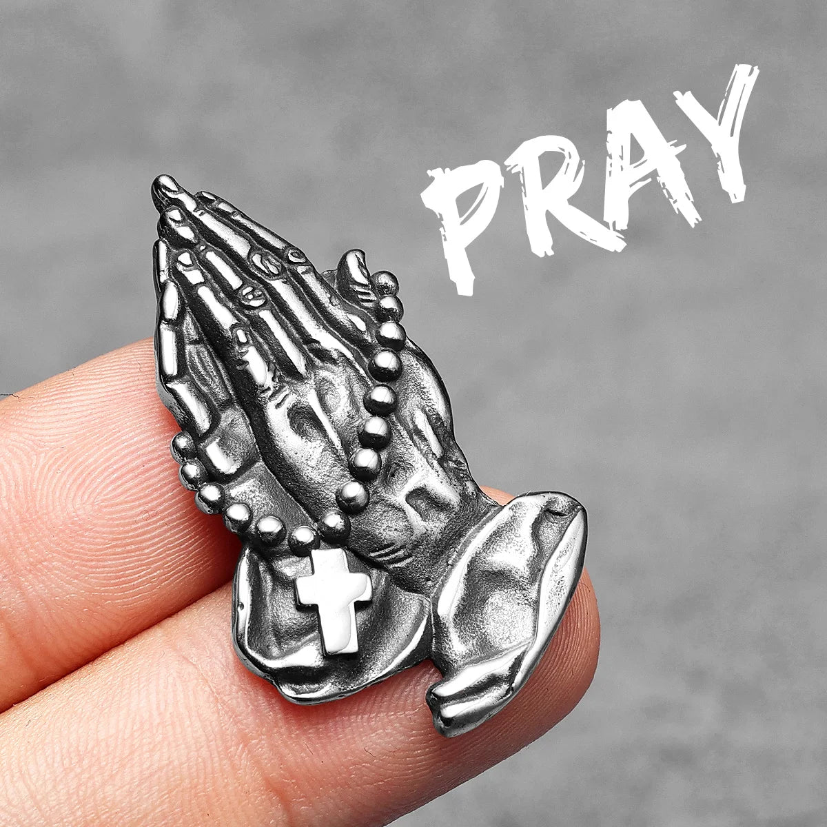 Let Us Pray Retro Amulets Stainless Steel Men Necklaces Pendant Chain Punk For Women Fashion Jewelry Gifts Wholesale Dropshiping
