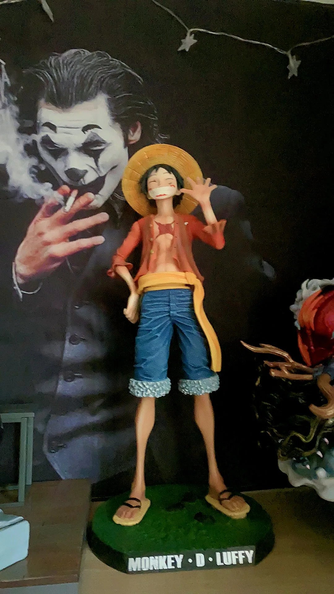 42cm Anime One Piece Luffy Figure Sunshine With Base Gk Large 1/4 Big Luffy Smiley Figure Doll Statue Model Decorative Toy Gifts