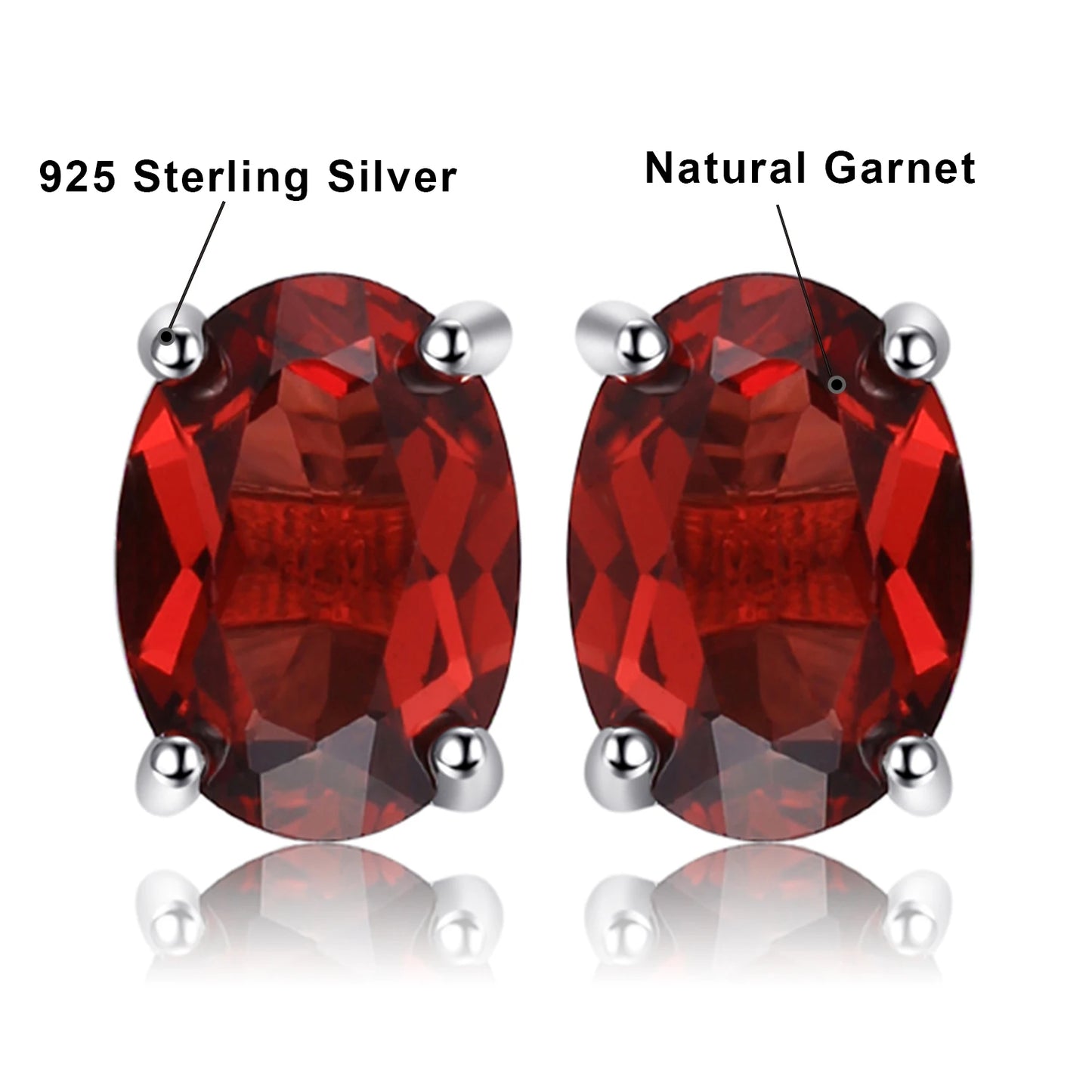 JewelryPalace Rose Gold Yellow Gold Plated Oval Natural Amethyst Citrine Garnet Topaz Peridot 925 Sterling Silver Earrings Woman