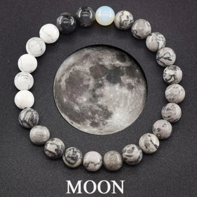 Popular Planet Bracelet Nine Natural Stones Bracelet New Sun Saturn Universe Planet Bracelet Holiday Gift