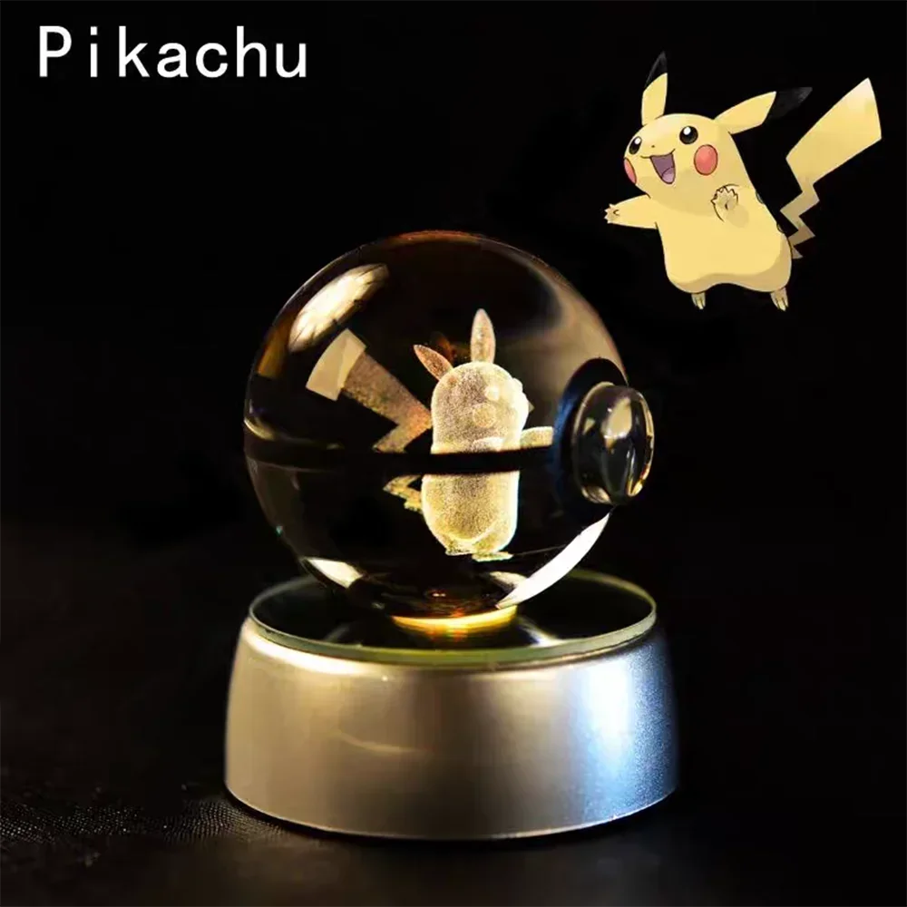 3D Pokemon Crystal Ball LED Night Light