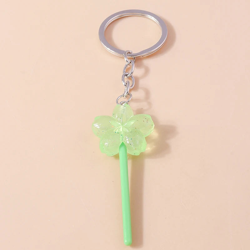 Lovely Resin Candy Lollipop Keychain Mini 3D Simulation Food Key Rings for Men Women Handbag Pendants DIY Kids Jewelry Gifts as picture shows 19