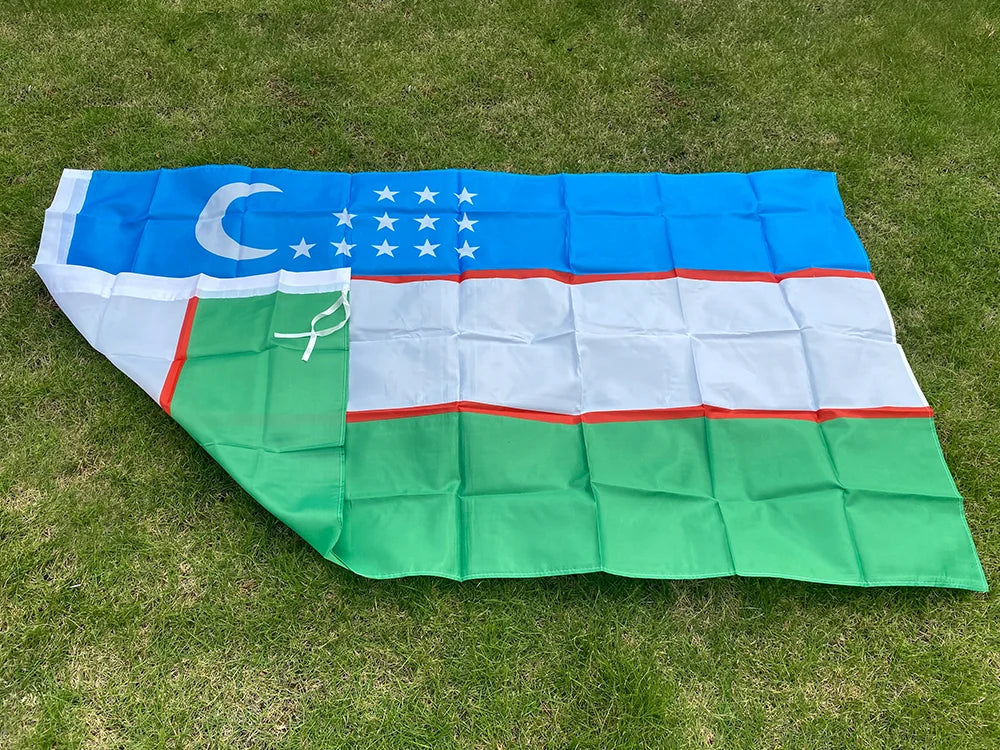 SKY FLAG Uzbekistan Flag 3X5 FT high quality Hanging Polyester Republic of UZ National Flags 90x150cm banner for decoration