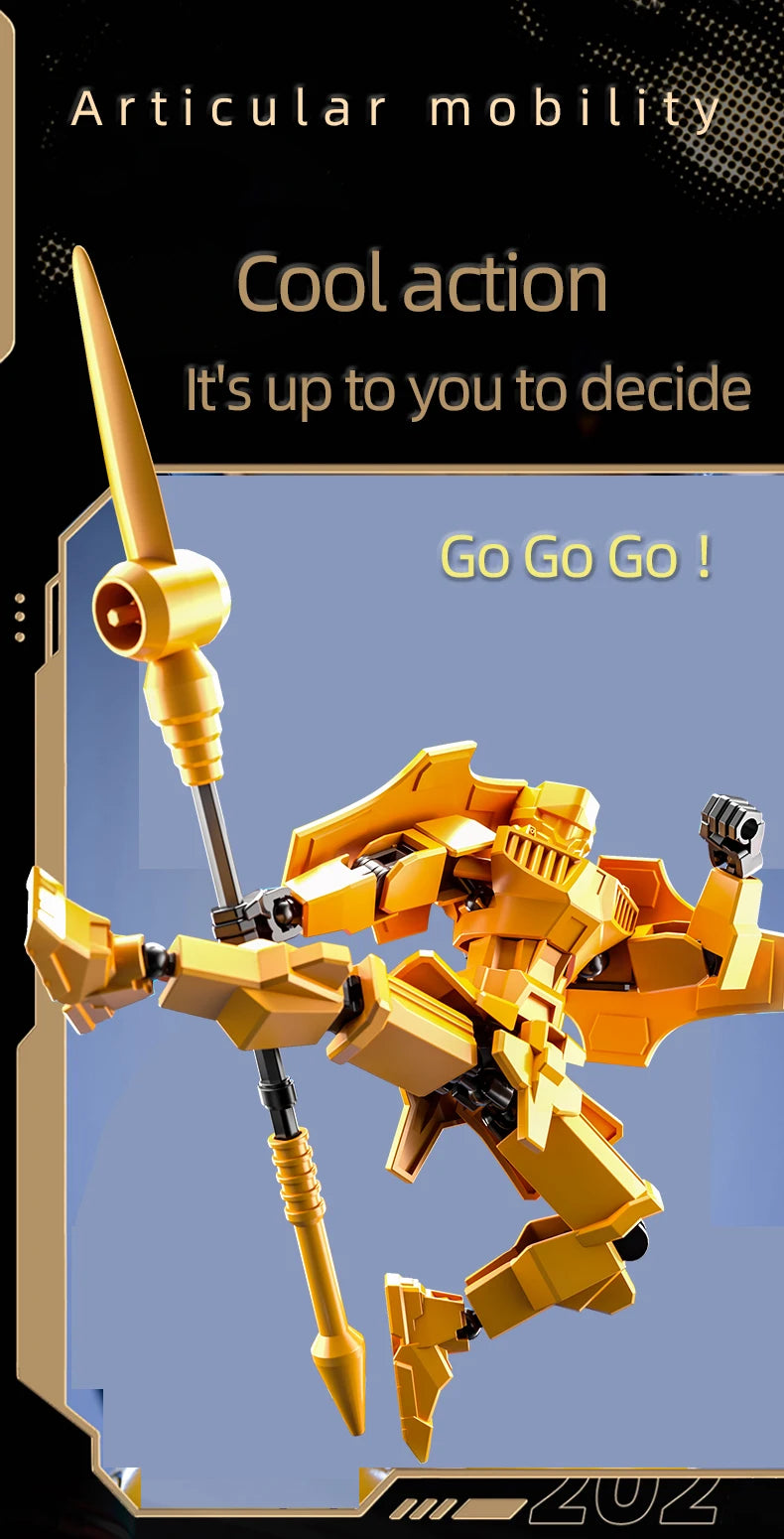 Multi-Jointed Movable Shapeshift Robot Warrior 3D Printed Knight Mannequin Dummy Toys Kids Adults Parent-children Games gifts