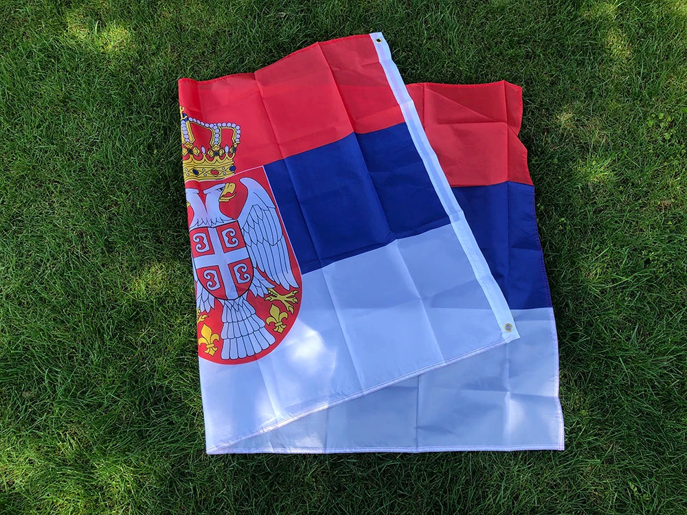 SKY FLAG  90x150cm Serbia Flag 3x5fts High Quality Polyester Hanging and Flying SRB RS Republika Srbija Serbia flags