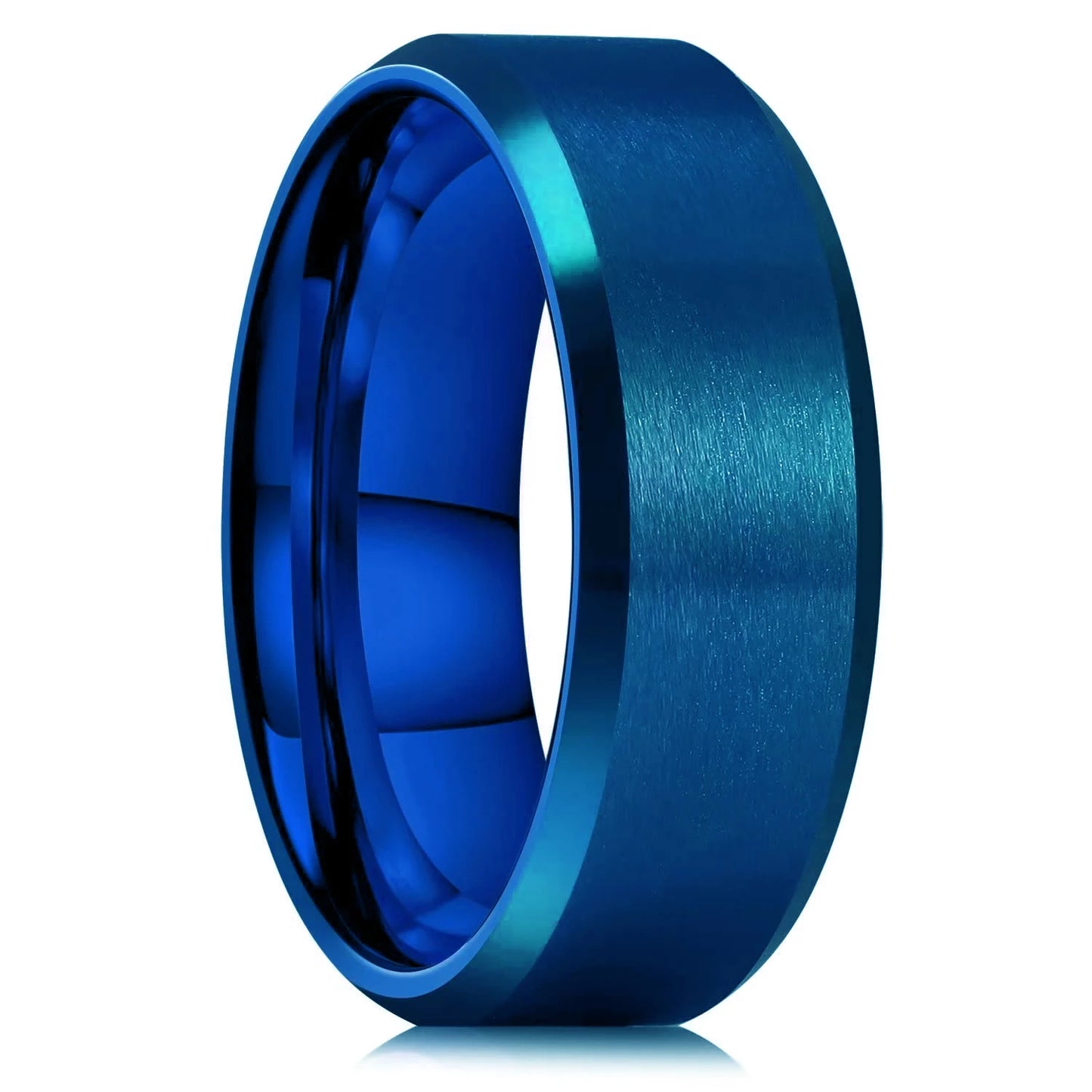 Fashion 8mm Silver Color Titanium Steel Rings For Men Women Matte Brushed Men Stainless Steel Rings Wedding Band Jewelry Gifts