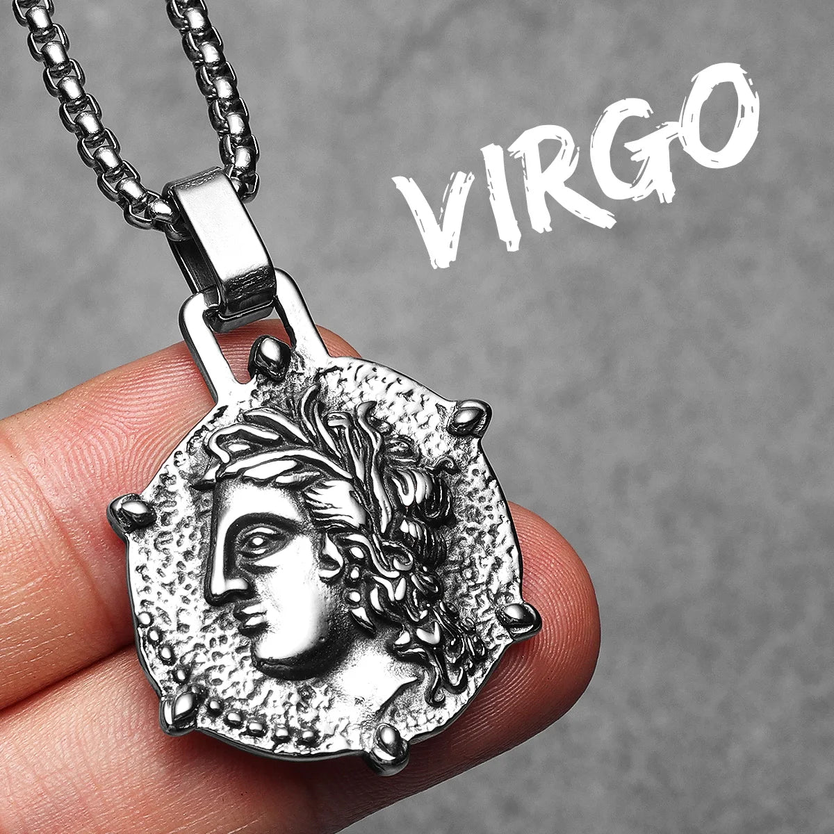 Twelve Constellations Stainless Steel Man Necklaces Pendant Chain Couple Gifts Women Fashion Jewelry Gifts Wholesale Dropshiping