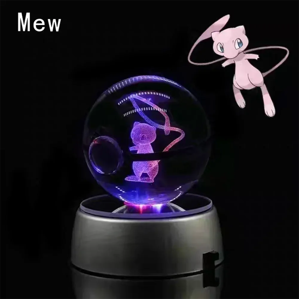 3D Pokemon Crystal Ball LED Night Light