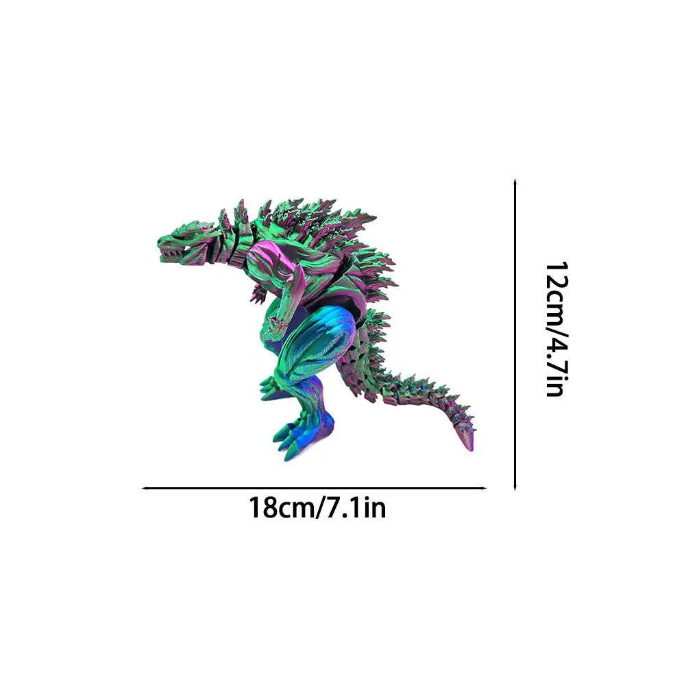 3D Printed Dragon Ornament Desktop Ornament 3D Big Mouth Dinosaur Animals Home Office Craft Printed Figures Christmas Gifts