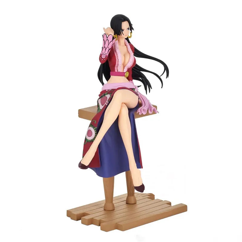 21cm One Piece Anime Figures Sexy Boa Hancock Sitting Position Action Figure PVC Adult Collection Model Doll Toy Ornaments Gift