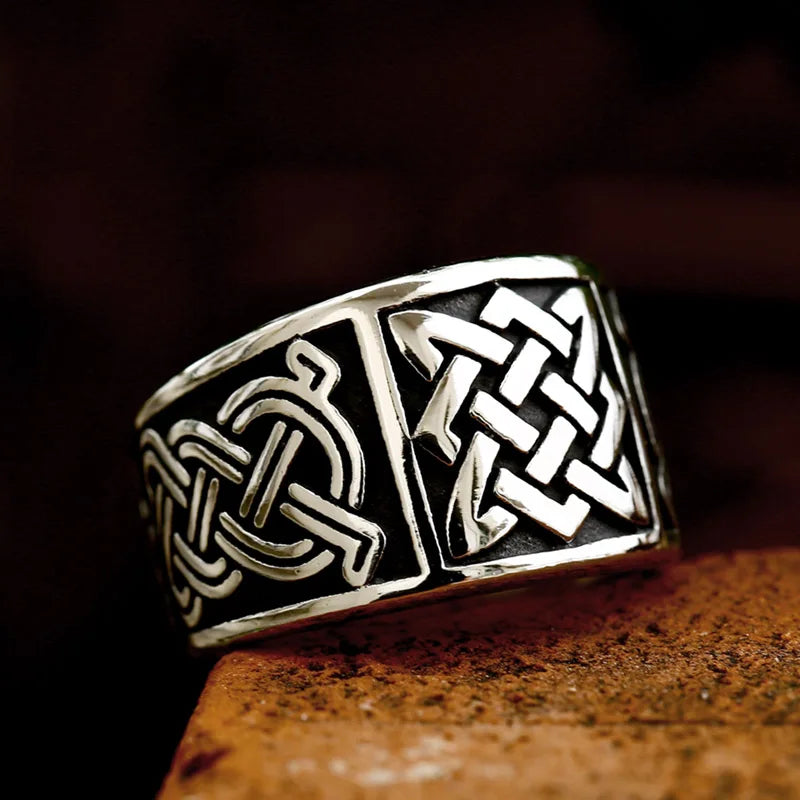 BEIER Cross Antiqued Northern Europe Viking 316L Stainless Steel Ring Gothic Pattern Jewelry  Factory price  BR8-215 US Size