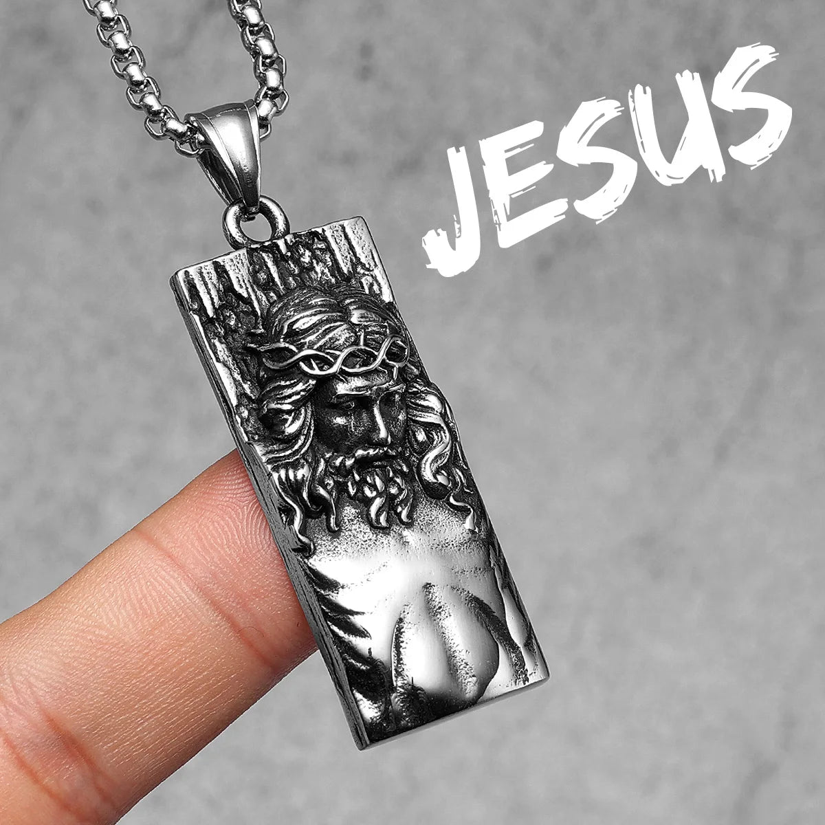 Jesus Heart Cross Series Stainless Steel Men Necklaces Pendant Chain Powerful Amulet Vintage For Women Jewelry Gifts Wholesale