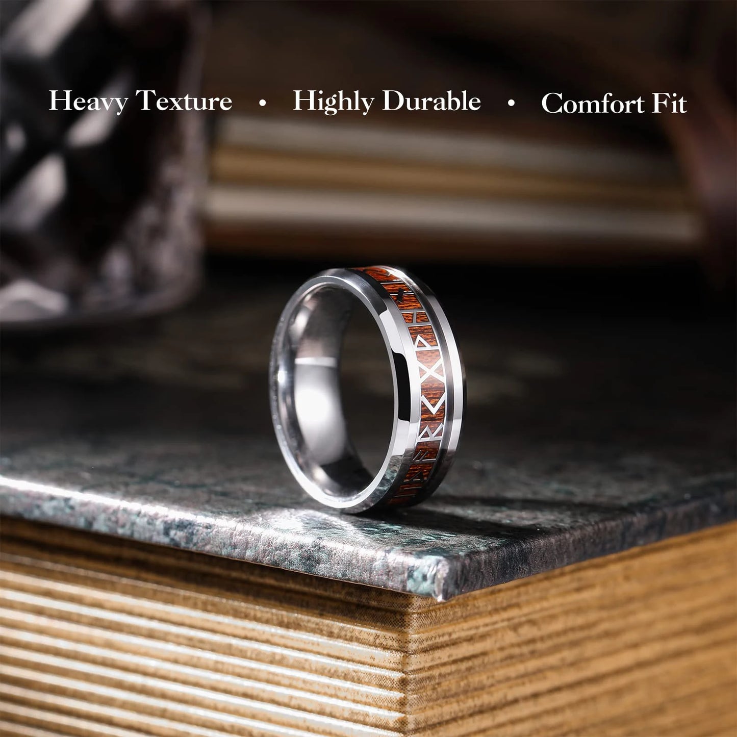 Fashion Viking Tree Of Life Stainless Steel Abalone Shell Rings For Men Odin Norse Viking Rune Rings Retro Amulet Jewelry Gift