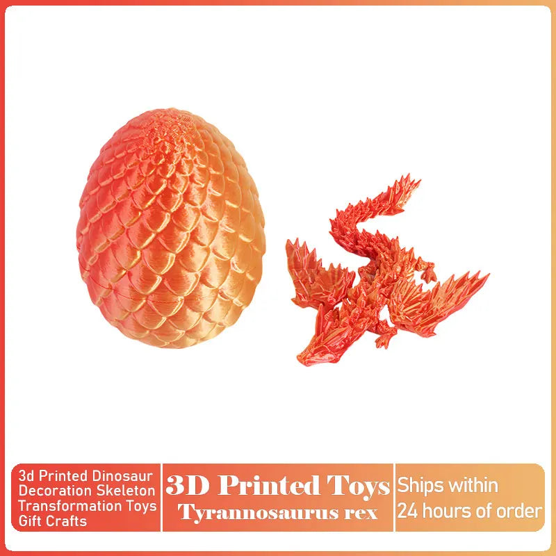 3D Printed Dragon with Movable Wings - Office Desk Accessory, Creative Home Decor, Perfect Christmas Present Holiday Gift